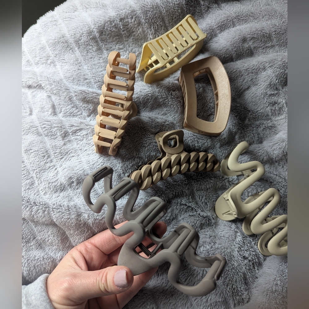 Neutral Tone Hair Claw Clip Set
